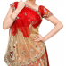 Auspicious Multi Colored Stone Worked Net Lehenga Saree